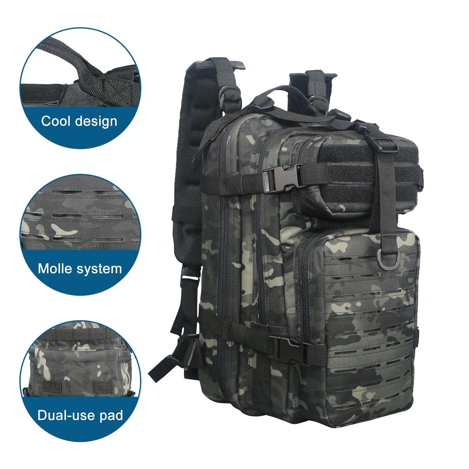 Pistol Weapon Army Range Backpack Waterproof Large Capacity Camping Traveling Bags