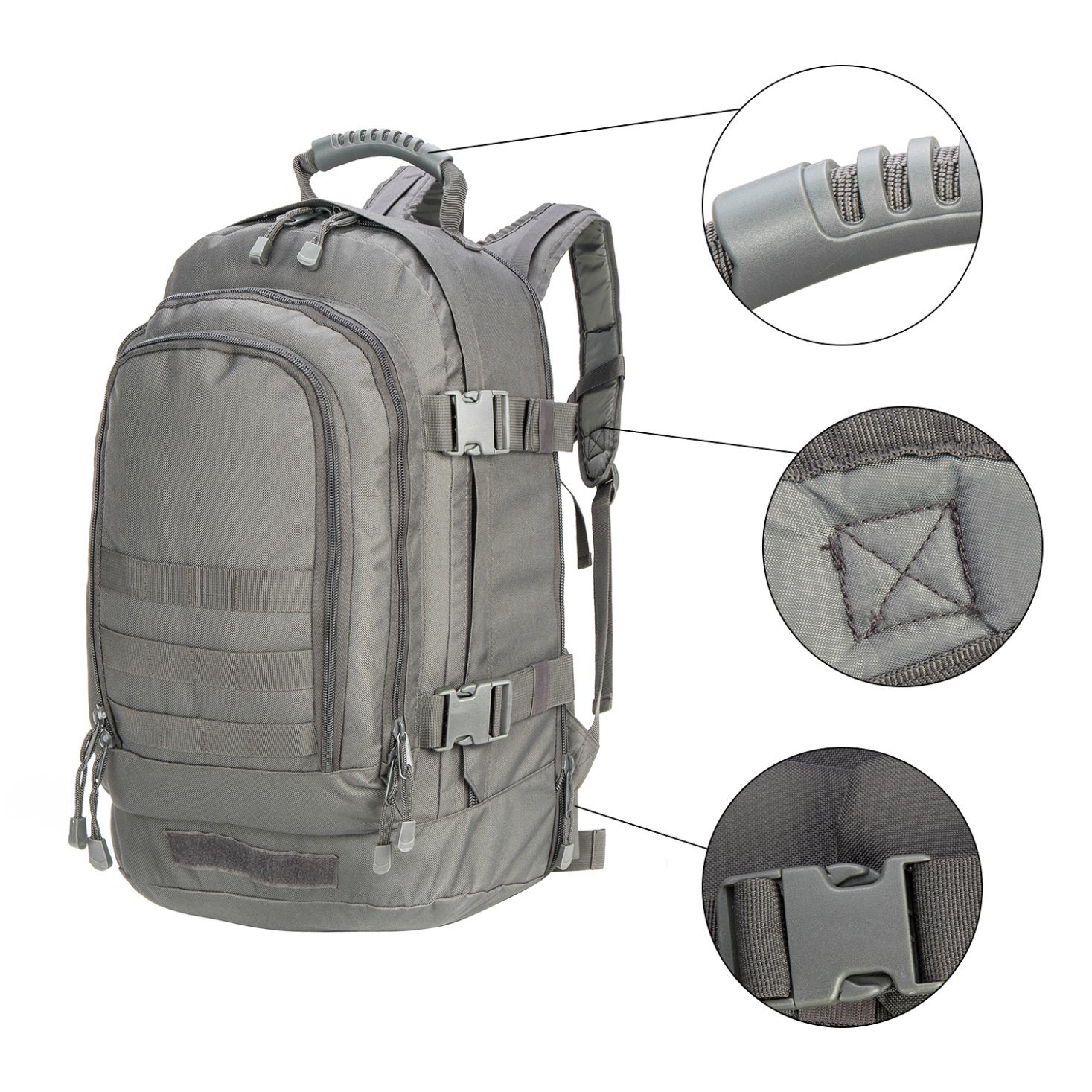 Casual Waterproof Travel 3 Day Military Tactical Large Capacity USB Backpack for Outdoor Sports