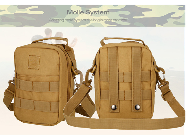 Military Tactical Pouch Waist Bag Belt Molle Medical Military Army Bag with Shoulder Strap for Medicine