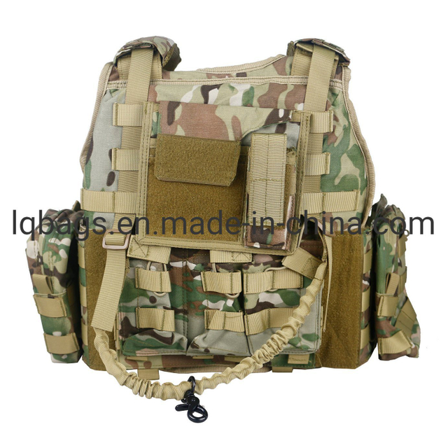 Military Combat Tactical Vest Plate Carrier Durable Multi-Function Army