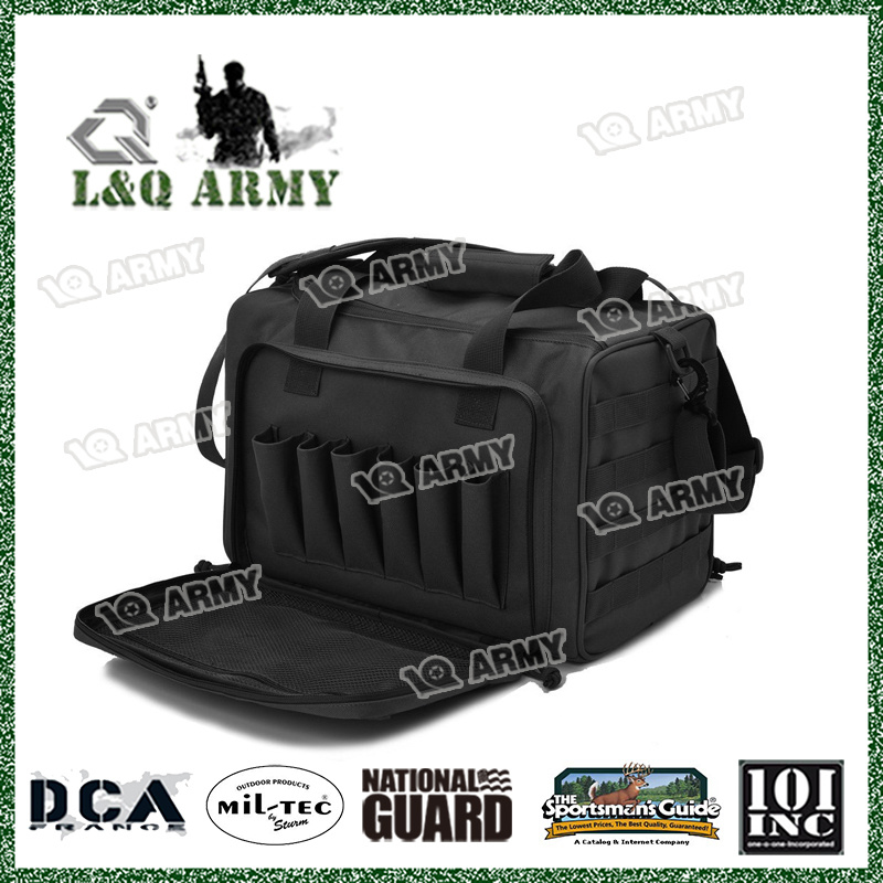 Large Padded Deluxe Tactical Range Bag Pistol Range Shooting Bag