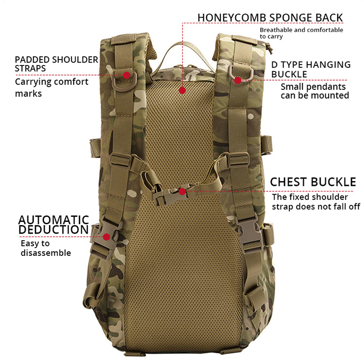30L Large Capacity Man Army Tactical Backpacks 3 Day Tactical Backpack Molle
