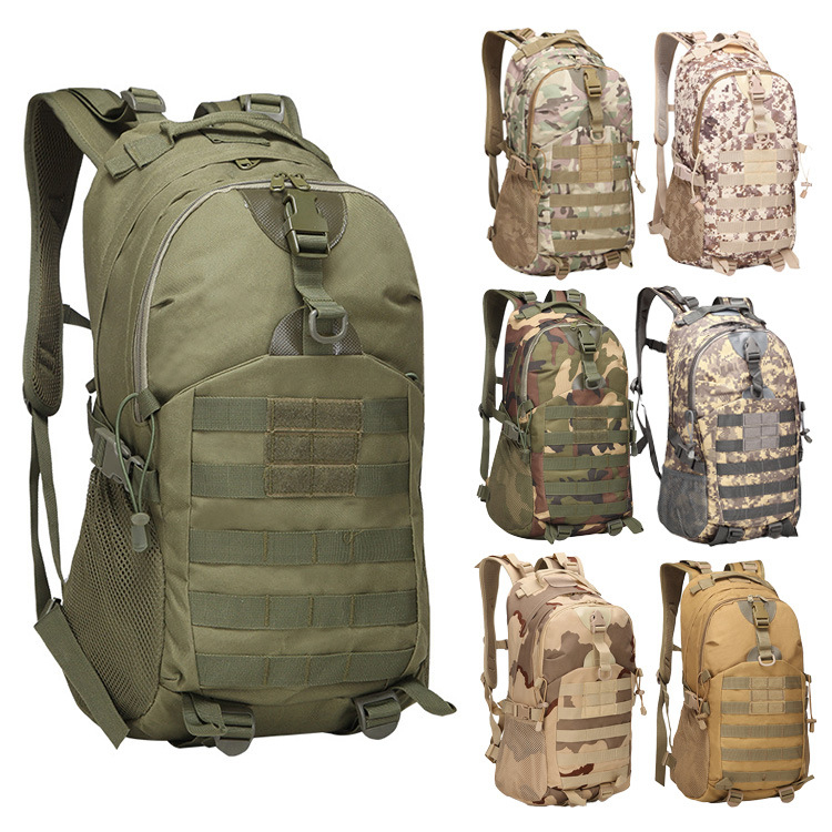 40L Camouflage Oxford Climbing Camping Travel Molle Rucksack Back Pack Military Bag 3D Tactical Backpack