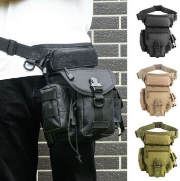 Outdoor Tactical Waist Pack Drop Leg Bag Belt Military Hiking Riding Camping Bag