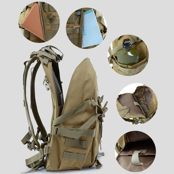 March Nylon Tactical Backpack 900d 25L, Camping March Bag, Hunting, Camouflage Bag