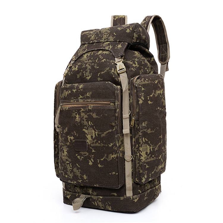 Mountaineering Bag Outdoor Large-Capacity Canvas Backpack