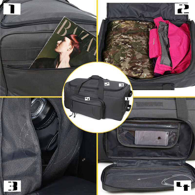 Duffel Wheels Rolling Deployment Wheeled Military Suitcase