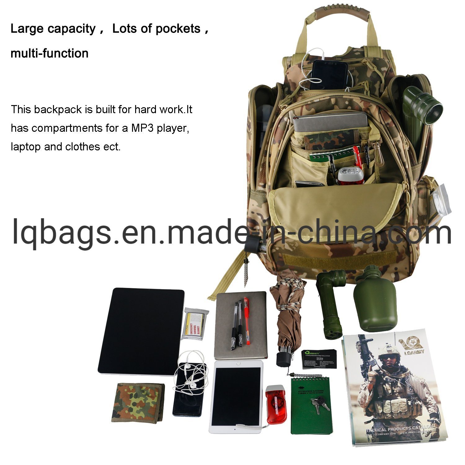 Military Tactical Large Capacity Camouflage Urban Go Backpack