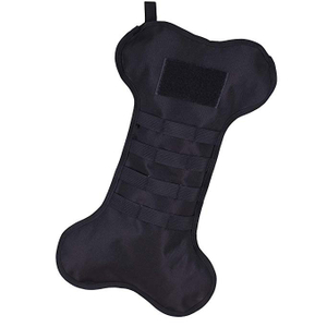 Hot Sale Ruck up Dog Christmas Stocking for Pets with Tactical Molle Webbing
