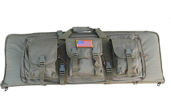 Hot Sale Double Layer Gun Bag Rifle Case with Mag Pouch