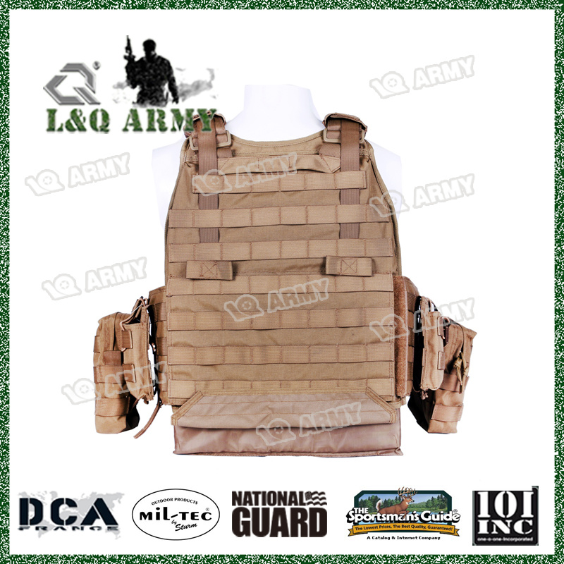 Durable Body Armor Molle Plate Carrier with Magazine Pouch