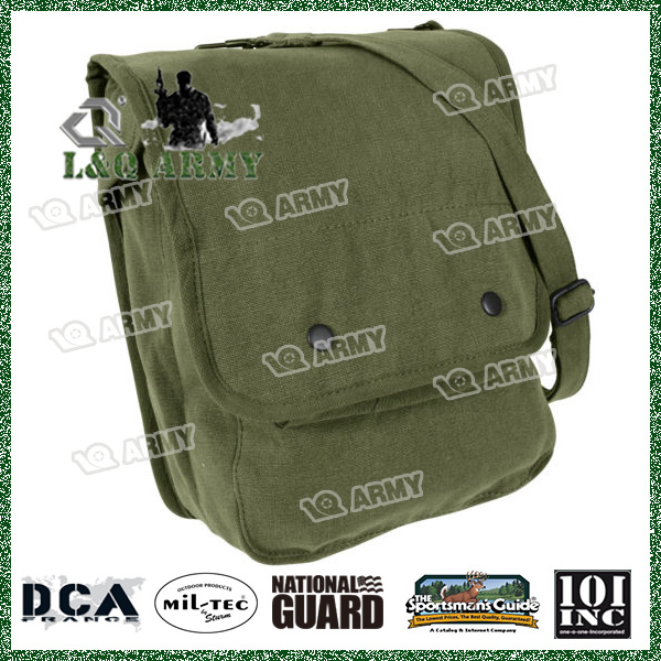 Military Heavyweight Canvas Map Case Shoulder Bag