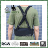 Molle Tactical Police Paintball Waist Padded Belt with Suspender Black