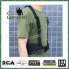 Molle Tactical Police Paintball Waist Padded Belt with Suspender Black