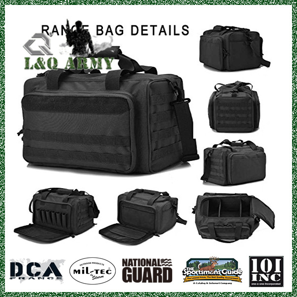 Deluxe Pistol Range Duffle Bags Black
