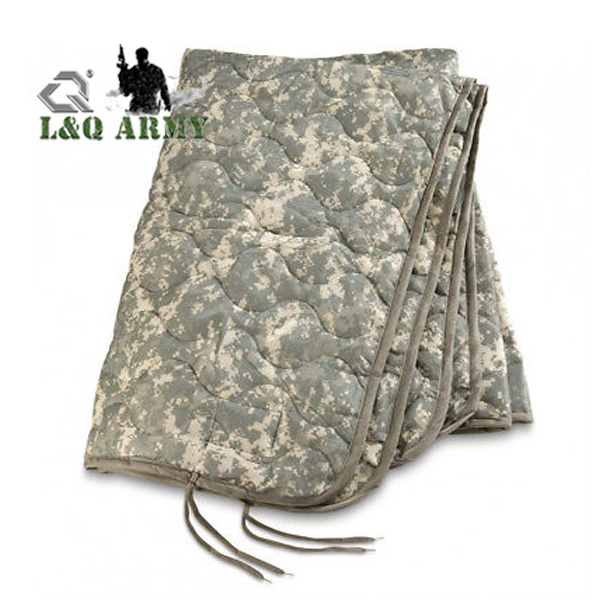 Military Style Wet Weather Poncho Liner Blanket Camo