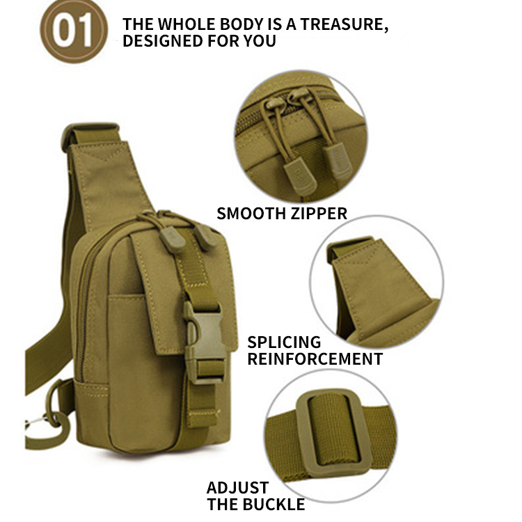 Military Shoulder Tactical Sling Bag Chest Pack Multifunctional Tactical Chest Bag Large Capacity