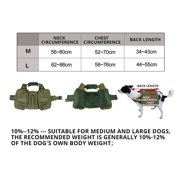 Tactical Military Vest Harness Pet Life Jacket Vest for Pet