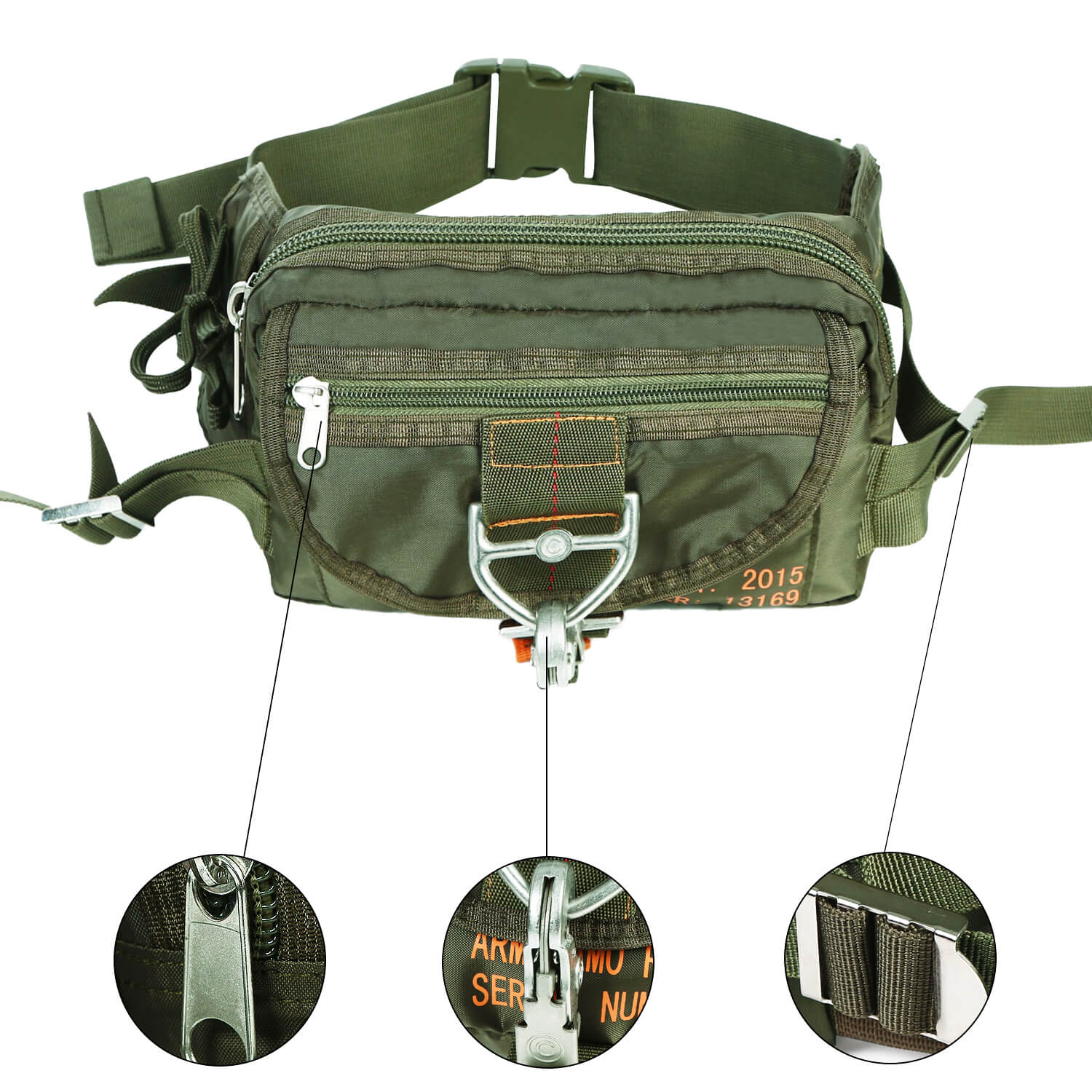 Water Resistant Nylon Military Waist Hiking Fanny Pack