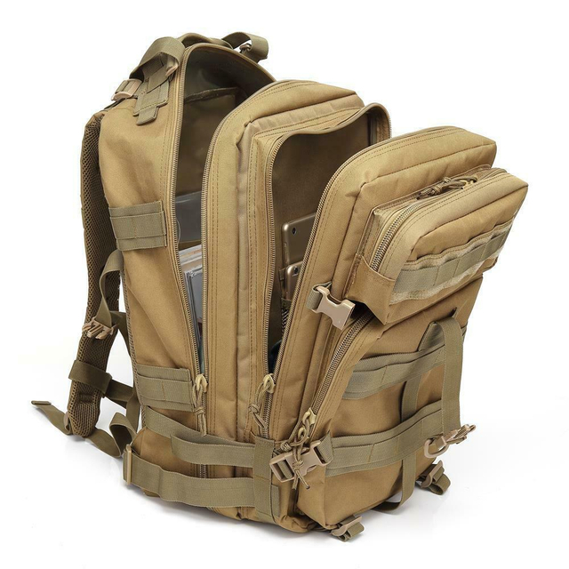 45L Neutral Military Tactical Climbing Camping Backpack Hiking Shoulders Bag