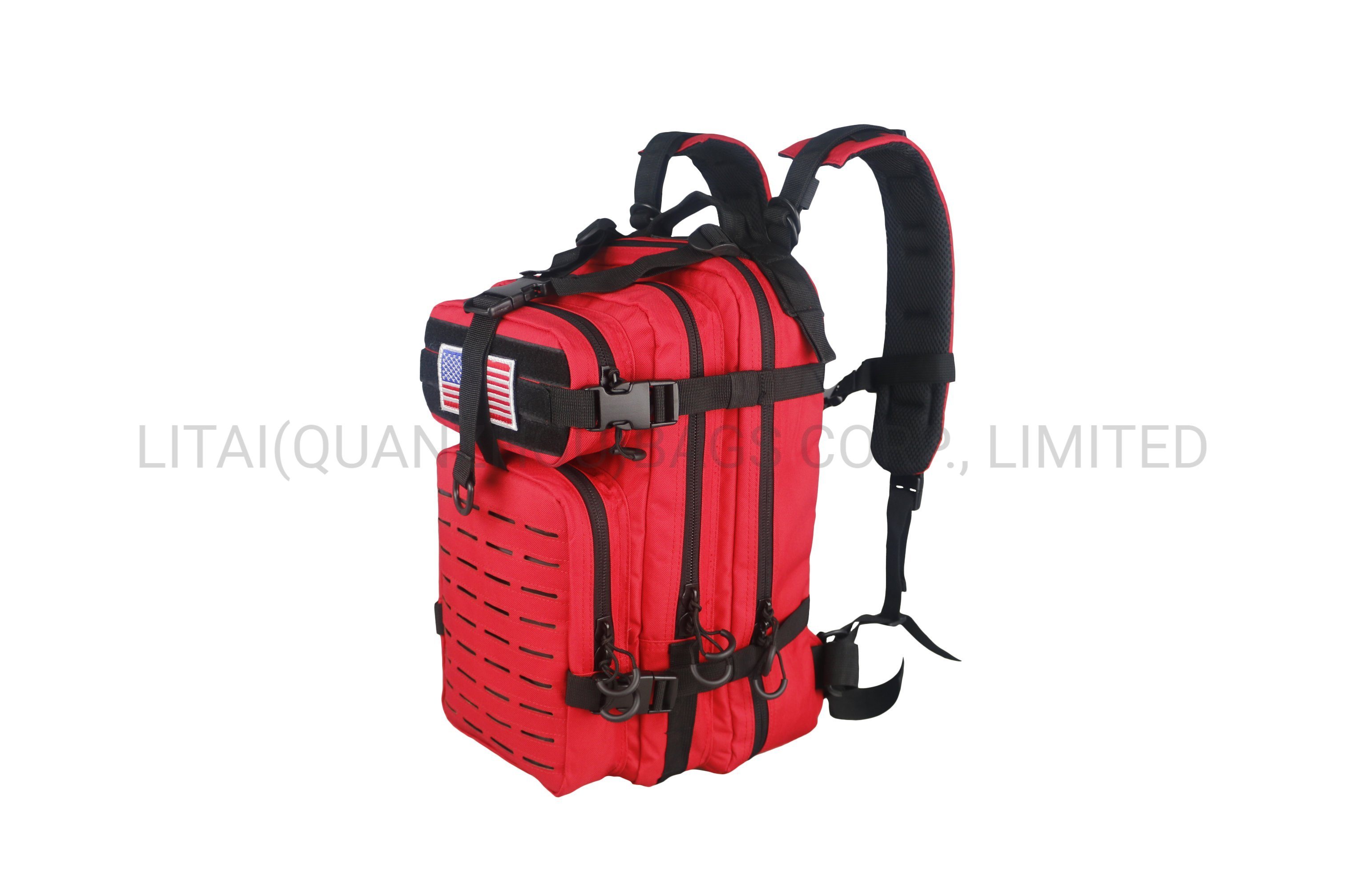 Tactical Bag Small Backpack Laser Cut Bag Red Color