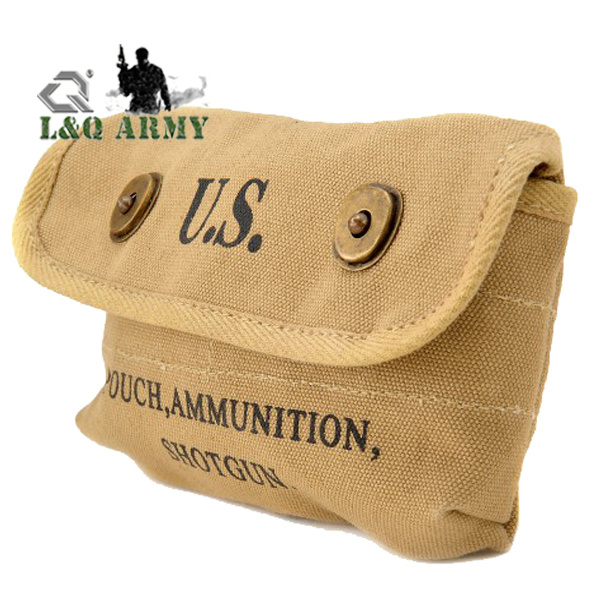 Ww2 Us American Webbing Shells Carrier Khaki Pouch