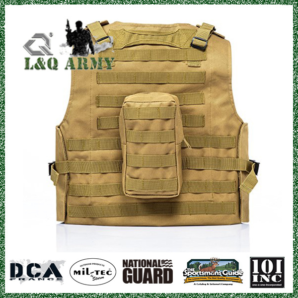 Tactical Molle Airsoft Vest Paintball Combat Soft Vest Tan