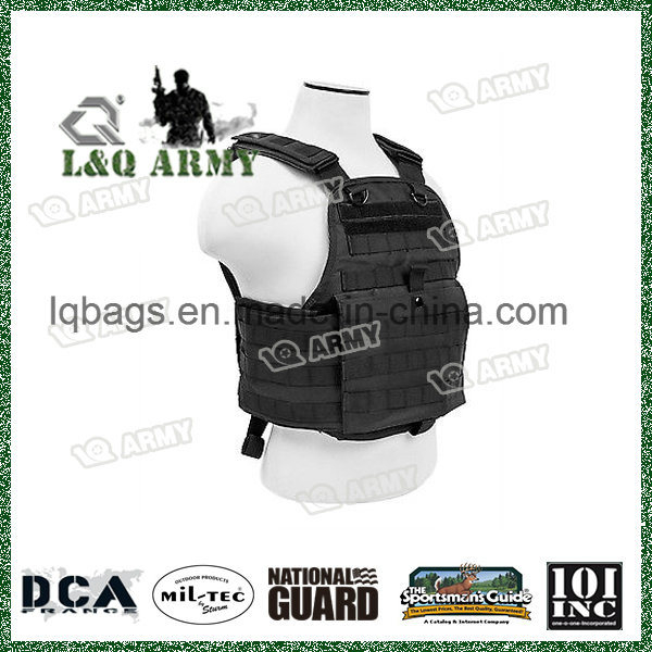 Black Police Military Tactical Molle Adj Plate Carrier Vest Hunting