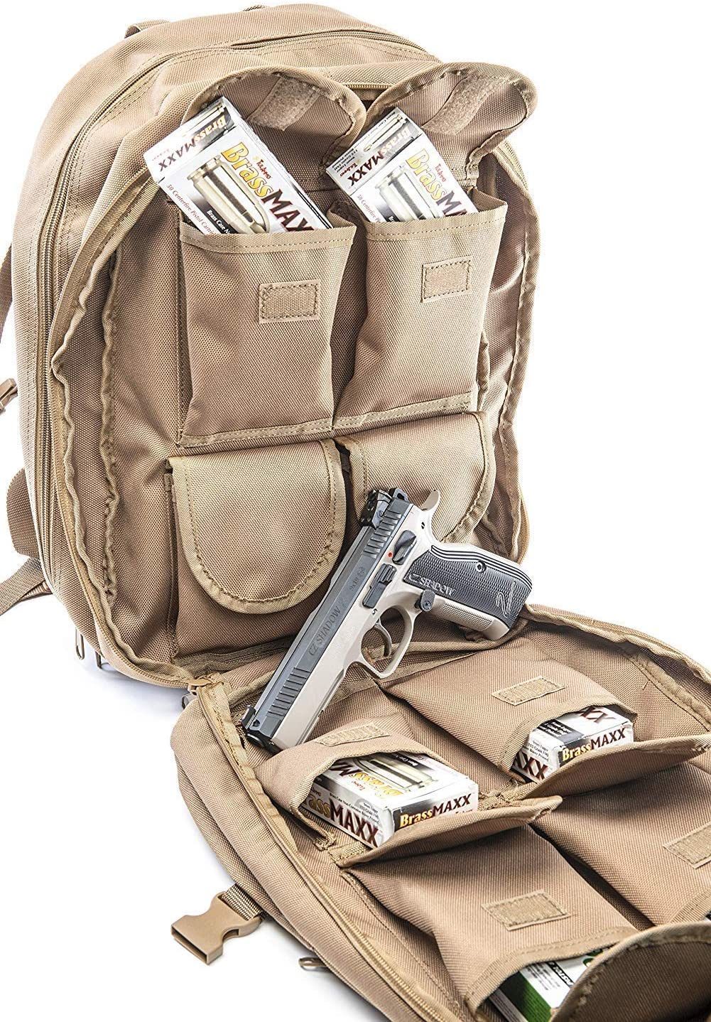 Tactical Backpack Bag for Multiple Pistols Pistol Range Backpack