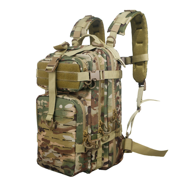 Small 26L Rucksack Pack Bug out Bag Military Tactical Backpack with Flag Patch