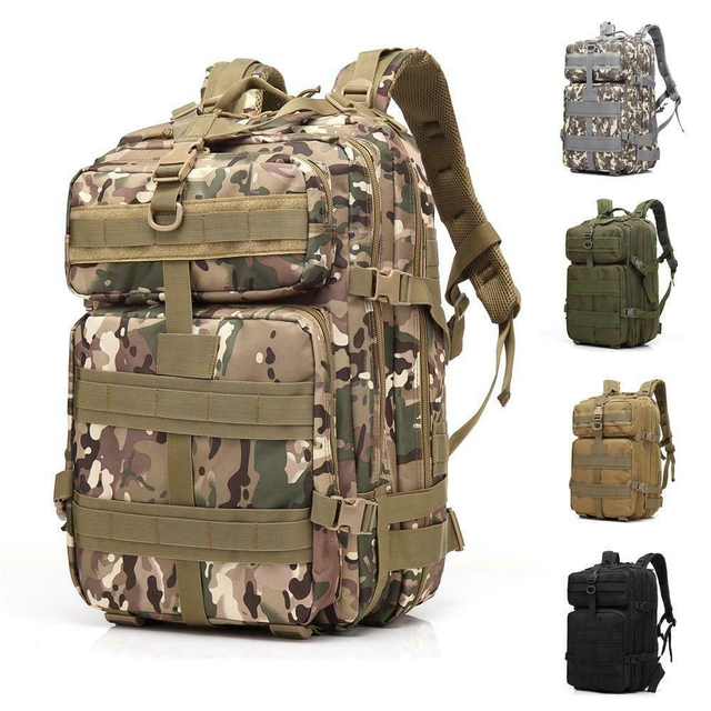 45L Neutral Military Tactical Climbing Camping Backpack Hiking Shoulders Bag