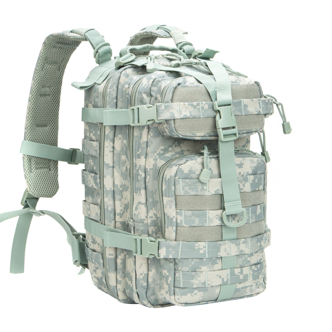 Army Tactical USB Zipper Small Backpacks for Camping Hiking