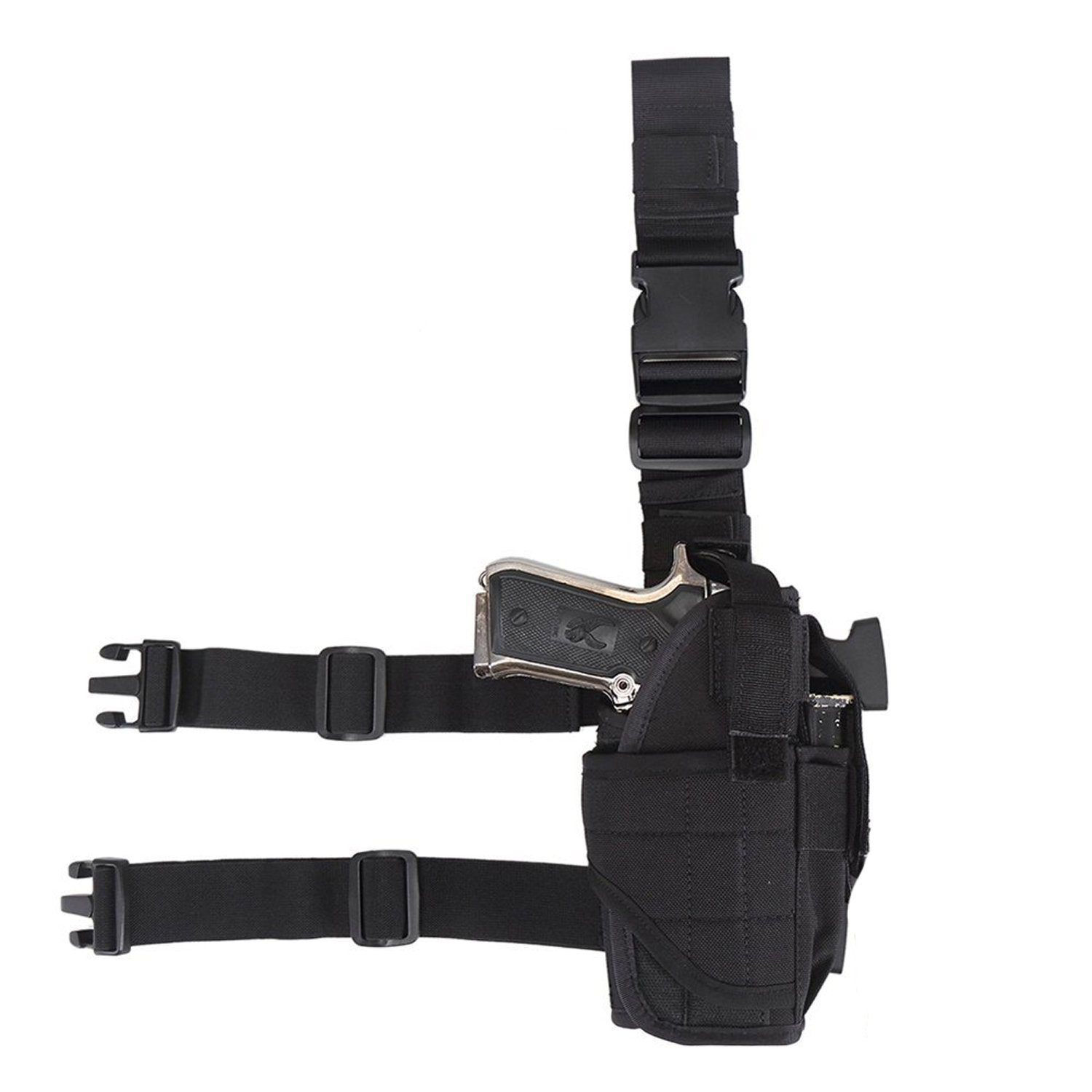 Tactical Gun Holster Drop Leg Bag Military Pistol Pouch for Outdoor