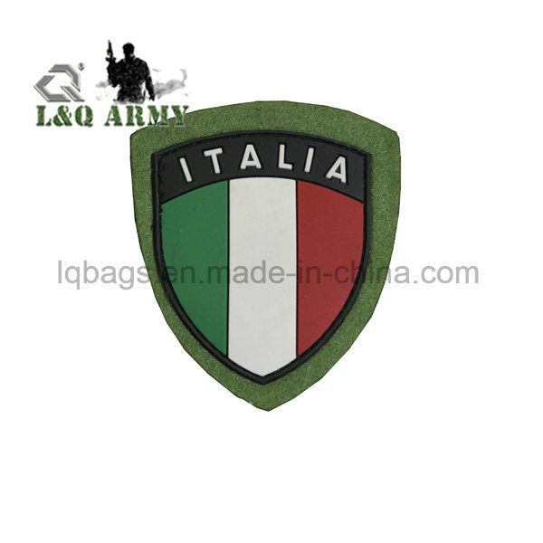 Military Rubber Patch Customized with Hook and Loop