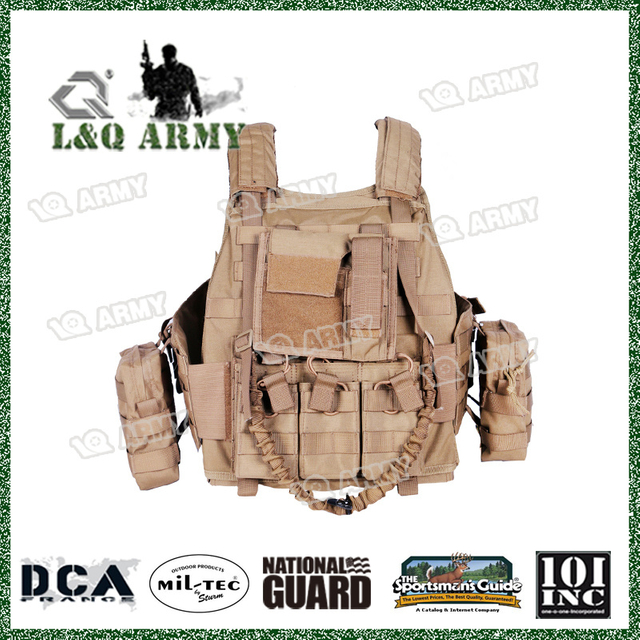 Durable Body Armor Molle Plate Carrier with Magazine Pouch