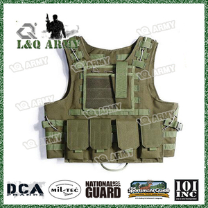 Military Combat Load Bearing Vest Double Sewing Line with Adjustable Waist Tactical Vest