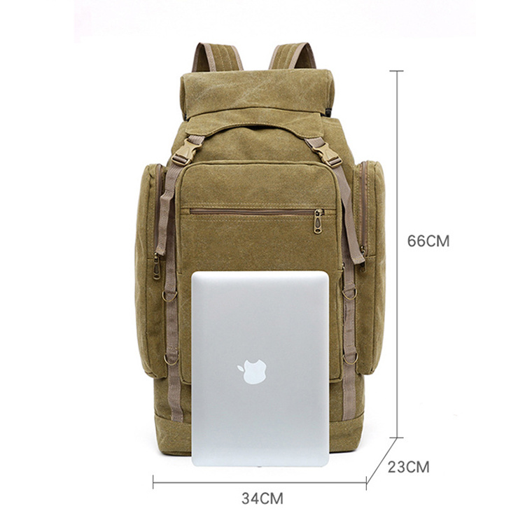 Mountaineering Bag Outdoor Large-Capacity Canvas Backpack