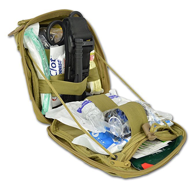 Military Tactical Molle Medics Emergency Kit for Wounds and Bleeding Control