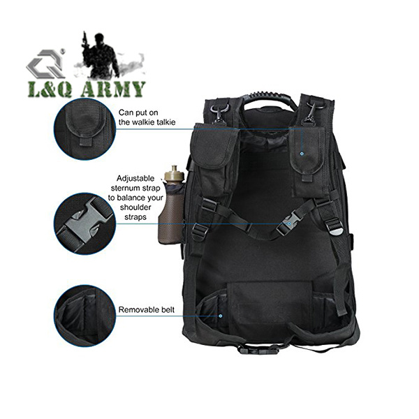 40L-50 L Outdoor 3 Day Expandable Bag Tactical Backpack Sport Camping Bag with Hydration System