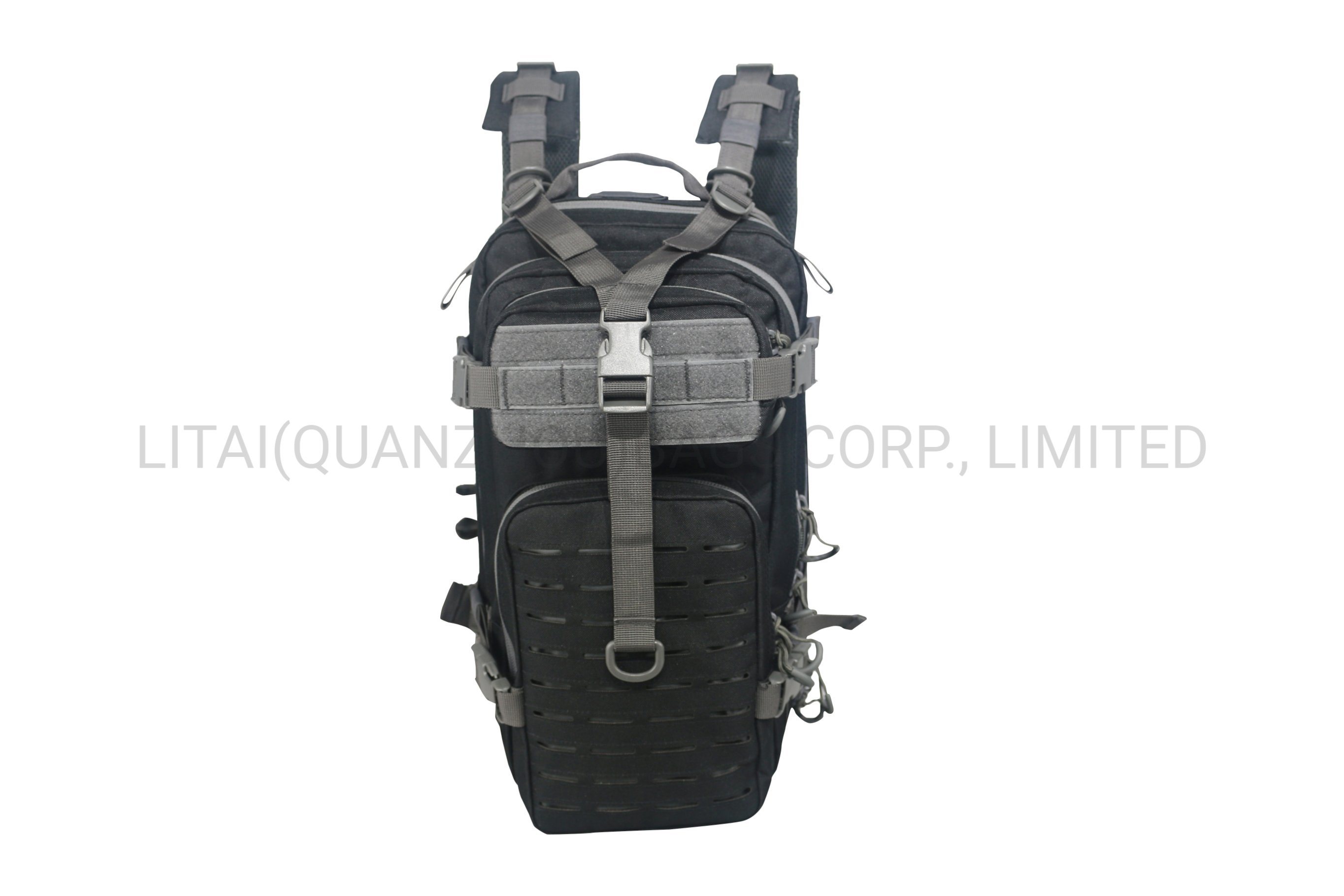 Black & Gray Tactical Bag Small Backpack Laser Cut Bag