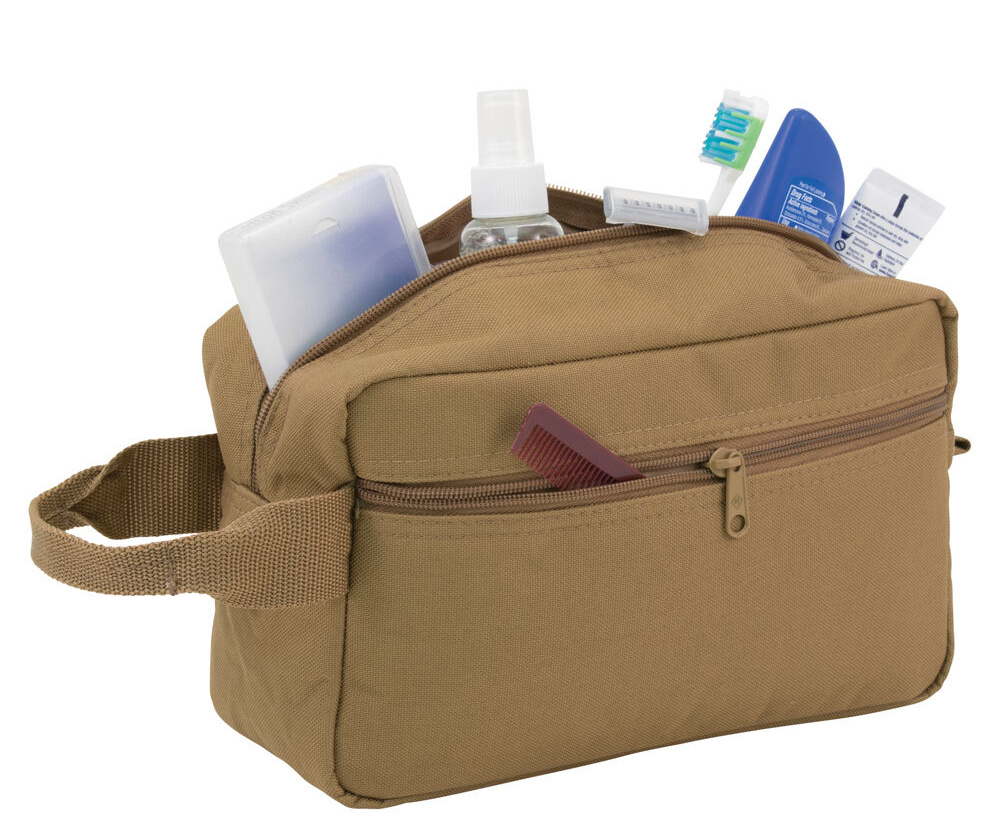 Custom Makeup Organizer Water Resistant Mens Travel Toiletry Bag Tactical ID Shave Kit