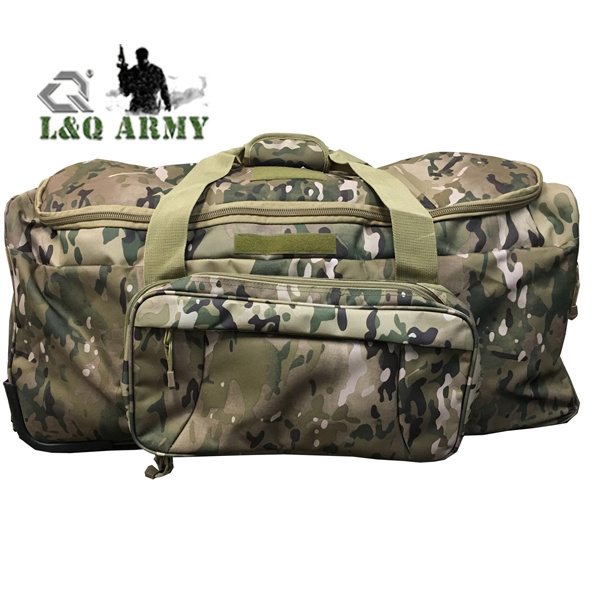 Rolling Wheels Deployment Travel Bag Luggage Duffel Bag