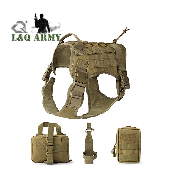 Tactical Military Dog Vest Harness Without Molle Pouches