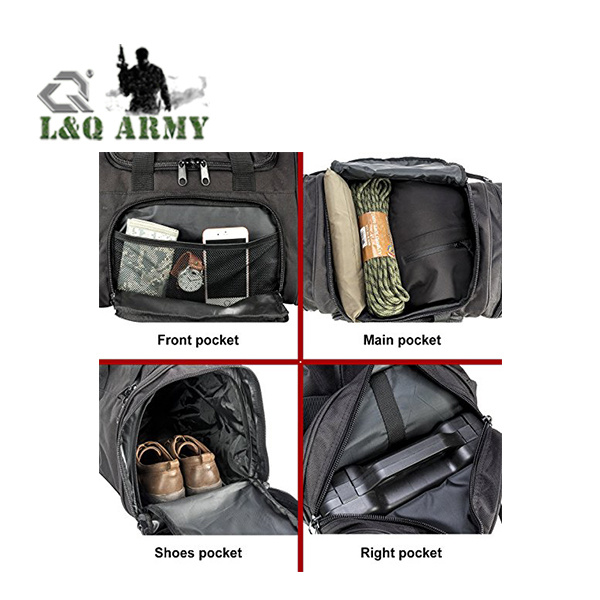 Military Tactical Duffle Bag for Outdoor Activities with Shoes Compartment