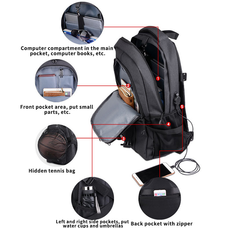 Water Repellent Large Capacity Travel Backpack