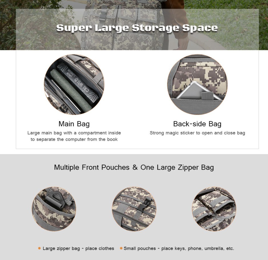 Military Tactical Shoulder Bag Messenger Bag Laptop Tablet Package Outdoor Camping Hiking Bag Hunting Backpack