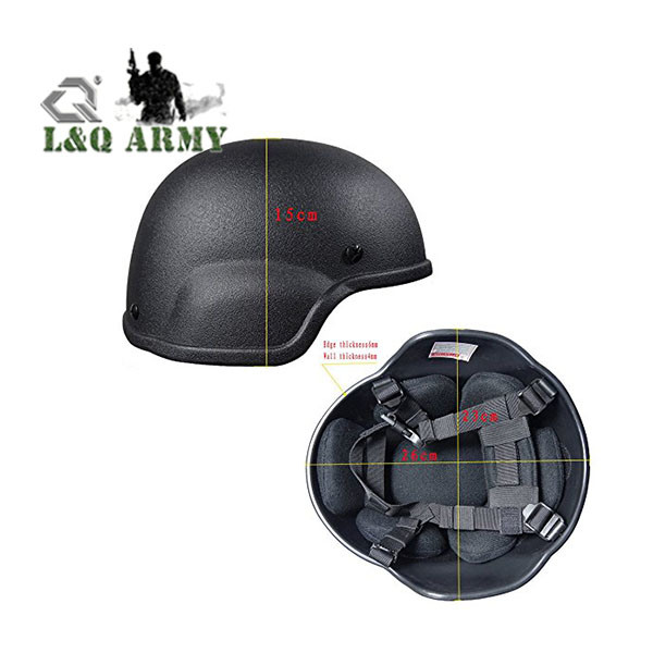 Military Tactical Helmet with Side Rail