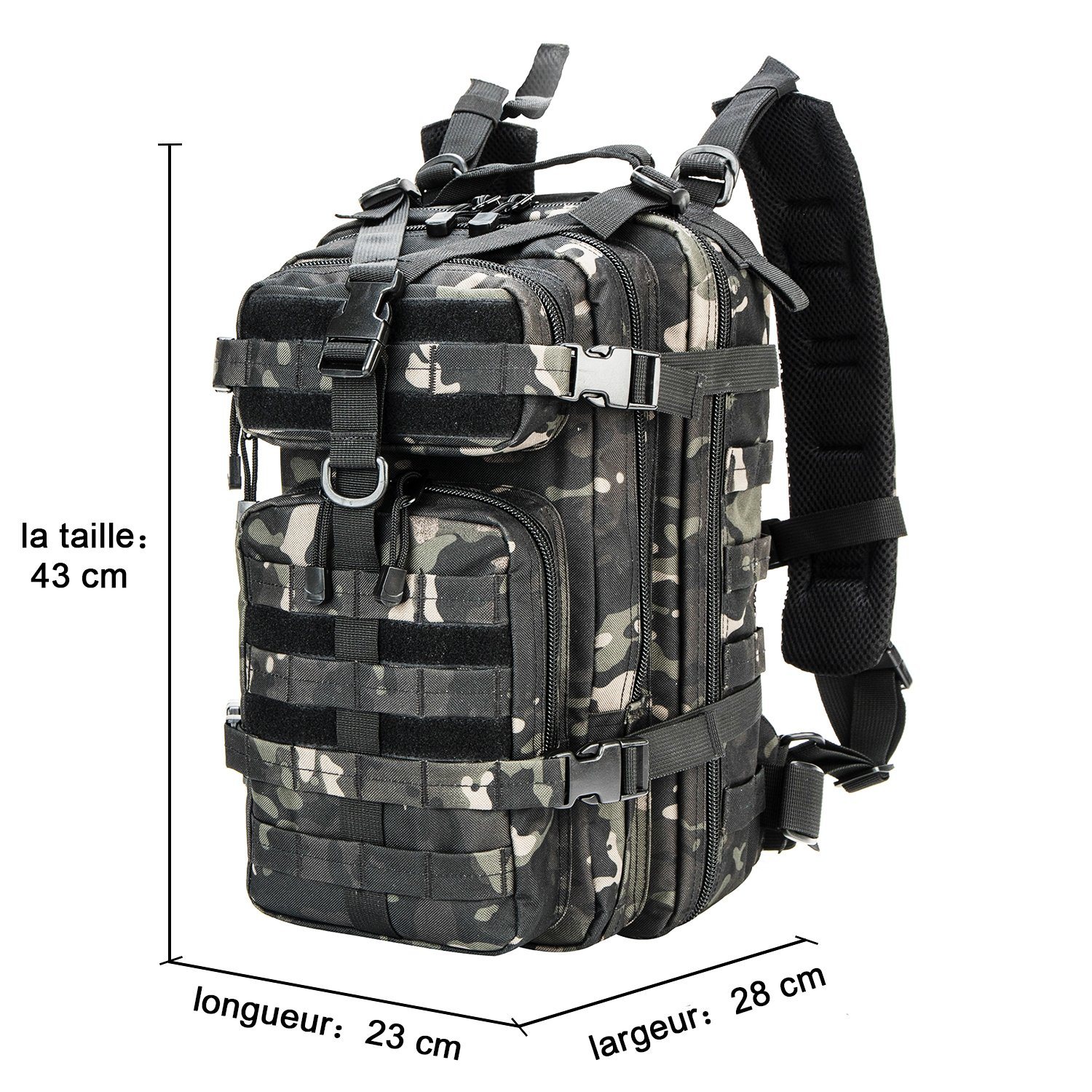 Waterproof Large Capacity Zipper Backpacks Small for Camping Hiking