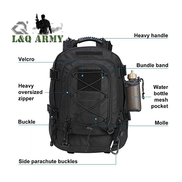 40L-50 L Outdoor 3 Day Expandable Bag Tactical Backpack Sport Camping Bag with Hydration System