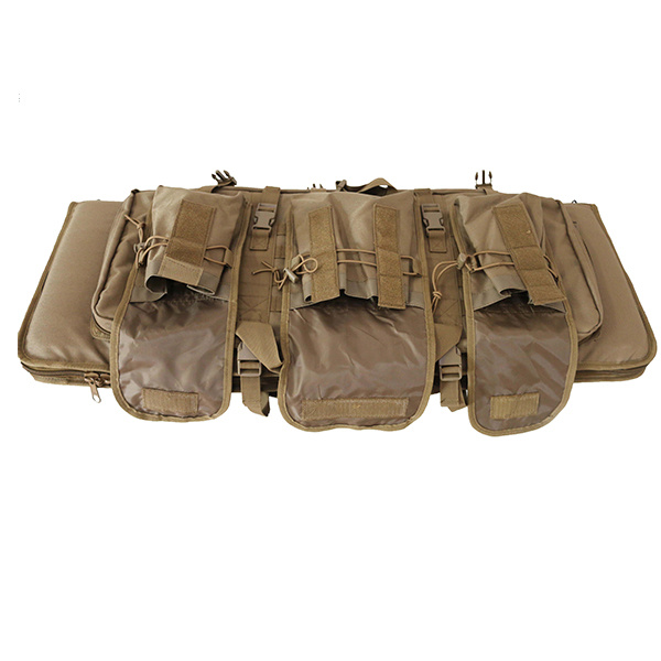 Hot Sale Double Layer Gun Bag Rifle Case with Mag Pouch